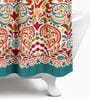 White Shower Polyester 6 Ft Semisheer Eyelet Shower Curtain