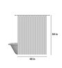 White Polyester Abstract 7 ft Blackout Eyelet 1 Shower Curtain