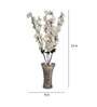 White Polyester Artificial Blossom Flower Bunch