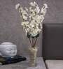 White Polyester Artificial Blossom Flower Bunch