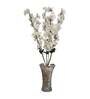 White Polyester Artificial Blossom Flower Bunch