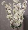 White Polyester Artificial Blossom Flower Bunch
