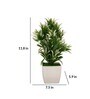 Polyester Ams White Bonsai Flower With Pot Artificial Plant
