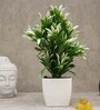 Polyester Ams White Bonsai Flower With Pot Artificial Plant