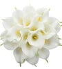 White Polyester Calla Lily Artificial Flowers