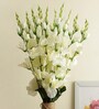 White Polyester Cherry Blossom Artificial Flowers