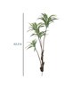 White Polyester Artificial Draceana Plant Without Pot