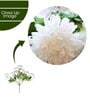 White Polyester Artificial Flower