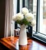 White Polyester Artificial Flower