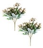 White Polyester Artificial Flower