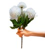 White Polyester Artificial Flower
