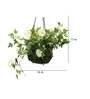 White Polyester Artificial Morning Glory Hanging Creeper Plant with Hanging Metal Stand
