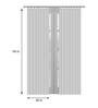 White Floral Polyester 7 Ft Light Filtering Eyelet Door Curtains (Set of 2)