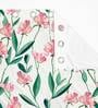 White Floral Polyester 7 Ft Light Filtering Eyelet Door Curtains (Set of 2)