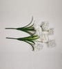 White Polyester Stunning Orchid Bunch Artificial Flowers