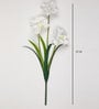 White Polyester Stunning Orchid Bunch Artificial Flowers