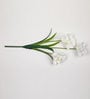 White Polyester Stunning Orchid Bunch Artificial Flowers