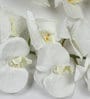 White Polyester Fabric Tropical Artificial Orchid Flowers Set of 2