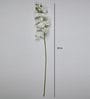 White Polyester Fabric Tropical Artificial Orchid Flowers Set of 2