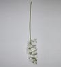 White Polyester Fabric Tropical Artificial Orchid Flowers Set of 2