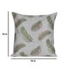 White Floral Polyester 16 x 16 Inches Cushion Covers (Set of 2)