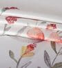 White Polyester Floral 7ft Room Darkening Eyelet Door Curtains (2 Pc)