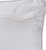 White Polyester Geometric 40x40 inches Cushion Covers Set of 5