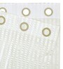 White Polyester Geometric 5 Ft Sheer Eyelet Window Curtains (Set of 2)