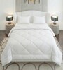 White Polyester Solid 105 GSM King Bed Comforter