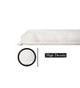 White Solid Polyester 3 ft x 5 ft Machine Made Carpet