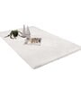White Solid Polyester 3 ft x 5 ft Machine Made Carpet