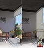 White Polyethylene Solid 84 X 48 inches Semisheer Crank Blind