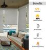 White Polyethylene Solid 60 X 36 inches Semisheer Roller Blind