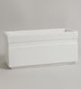 White Polymer 24 Inch Rectangular Planter