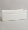 White Polymer 36 Inch Rectangular Planter