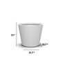 Aloha Medium White Polymer Floor Planter