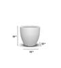 Iraka Medium White Polymer Floor Planter