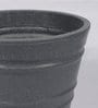 Grey Polymer Round Shaped Smal Planter