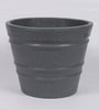 Grey Polymer Round Shaped Smal Planter