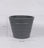Grey Polymer Round Shaped Smal Planter