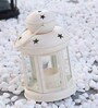 White Metal Hanging Tea Light Holder