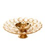 White & Gold Crystal Diya