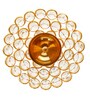White & Gold Crystal Diya