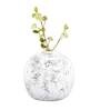 White Polyresin Unbreakable Arctic-Ice Marble Finish Vase