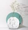 White Polyresin Unbreakable Arctic-Ice Marble Finish Vase