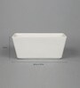White Polystone Rectangular Shaped Planter