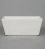 White Polystone Rectangular Shaped Planter