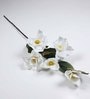White Polyurethane Magnolia Artificial Flower