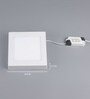 White 12 Watts LED Plastic Square Panel Light