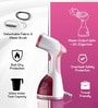 White Portable Garment Steamer with Water Tank & Fabric Brush